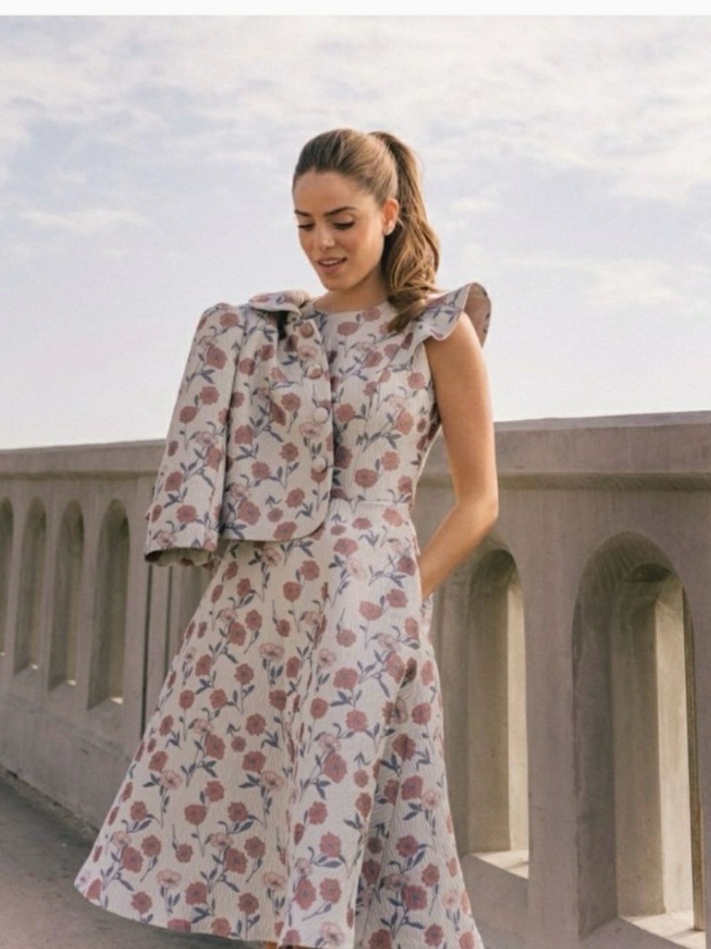 GAL Meets Glam Lola Dancing Daisy Jacquard Dress